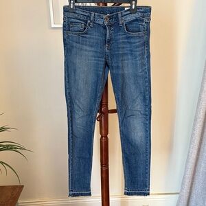Rag & Bone Dre Blue Denim Low Rise Skinny Jeans